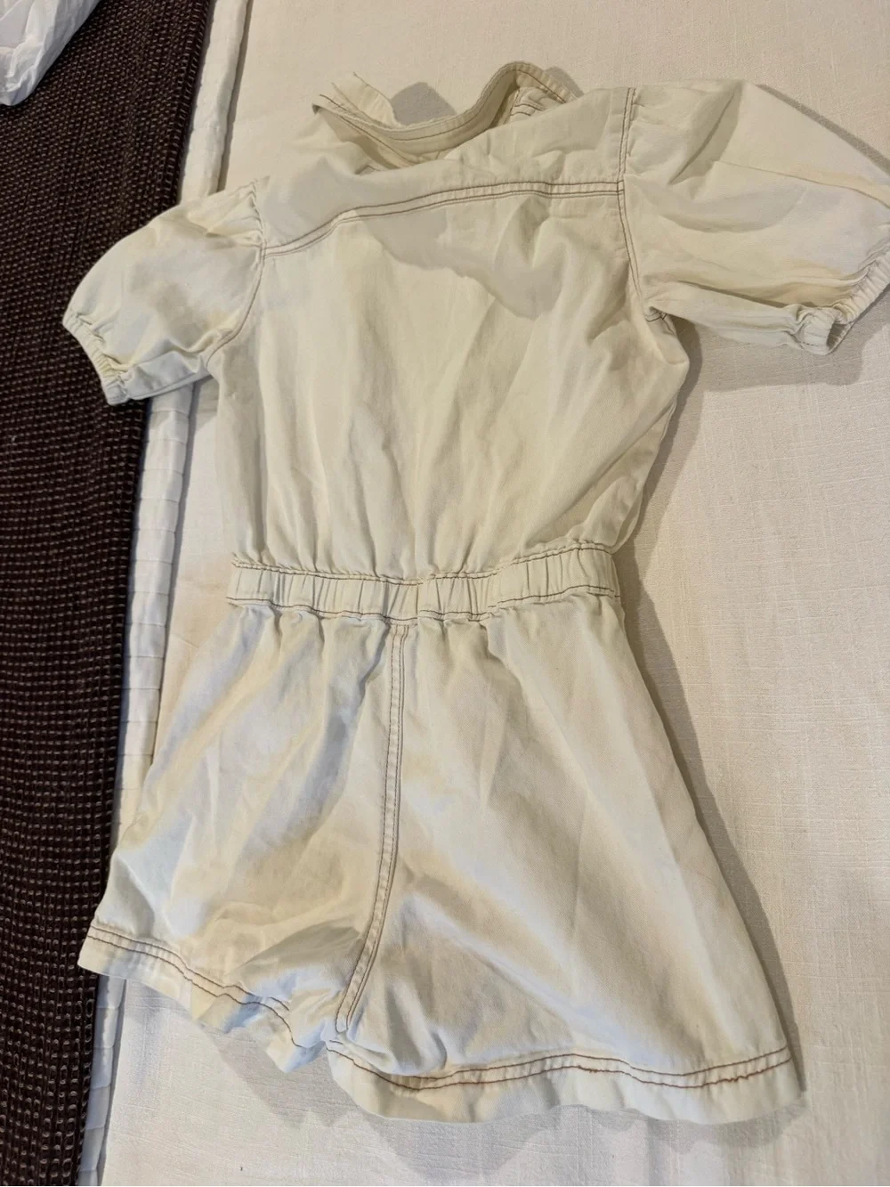 Old Navy Cream Button-Up Cotton Top